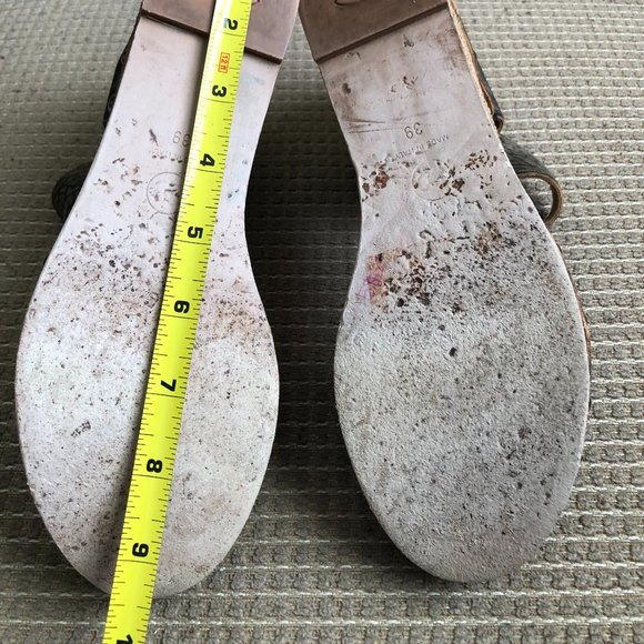 Chanel Women's Gray/Black Animal Print Leather Wedge Sandals. - Picture 11 of 13